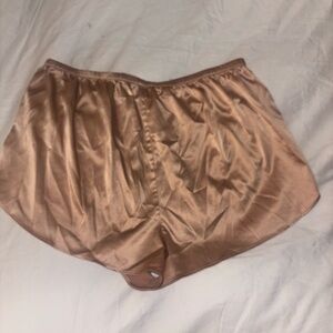 SKIMS Satin Sleep Shorts in Tan